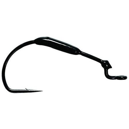 Mustad Kvd Weighted GripPin Hook, Size 30 116 Oz, Opti Angle Needle Point, Extra Wide Gap, Offset, Black 3PK 38101W116-3/0-3U